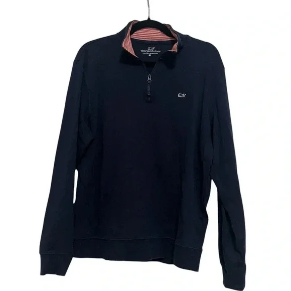 Vineyards vine navy blue quarter zip pullover men’s size medium, good condition - Picture 3 of 4